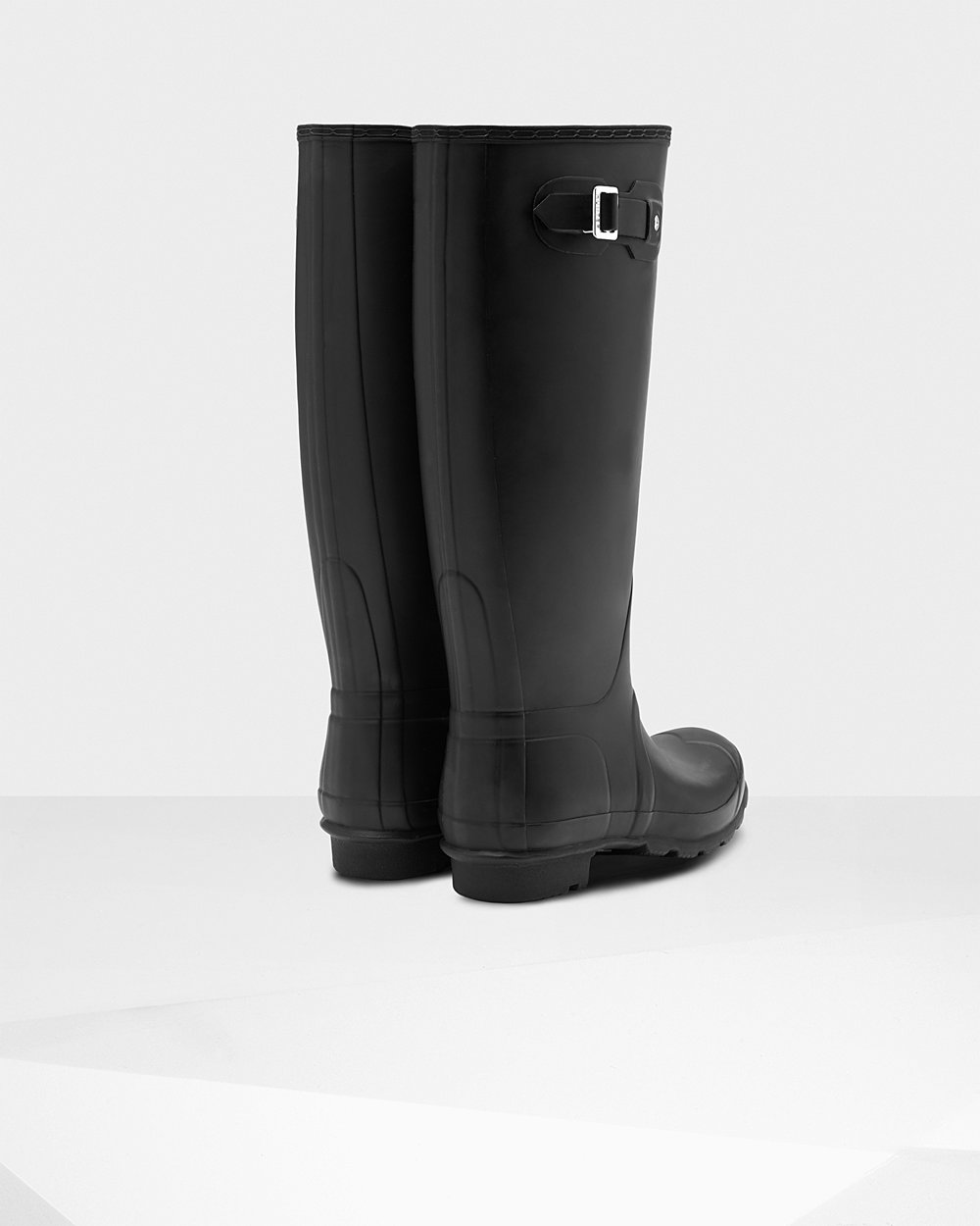 Botas de Lluvia Anchas Hunter Mujer - Original Tall Leg - Negros - PRCIQJG-40